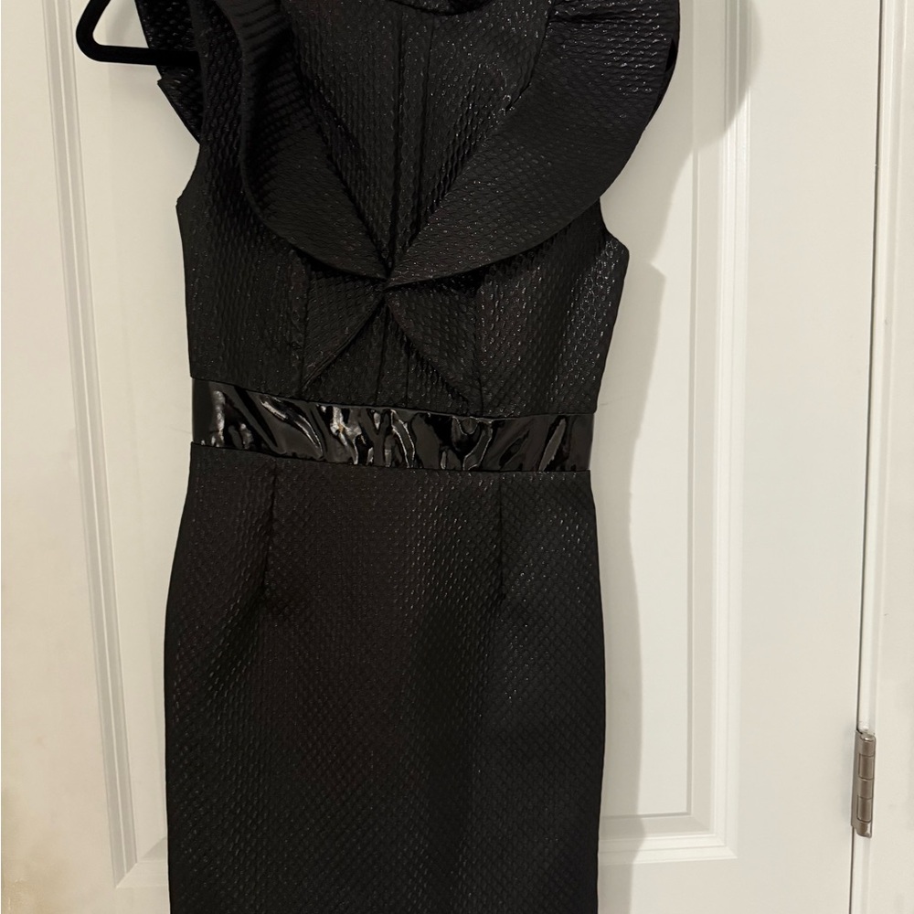 Topshop Black Sequin One Shoulder Cocktail Dress
